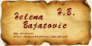 Helena Bajatović vizit kartica